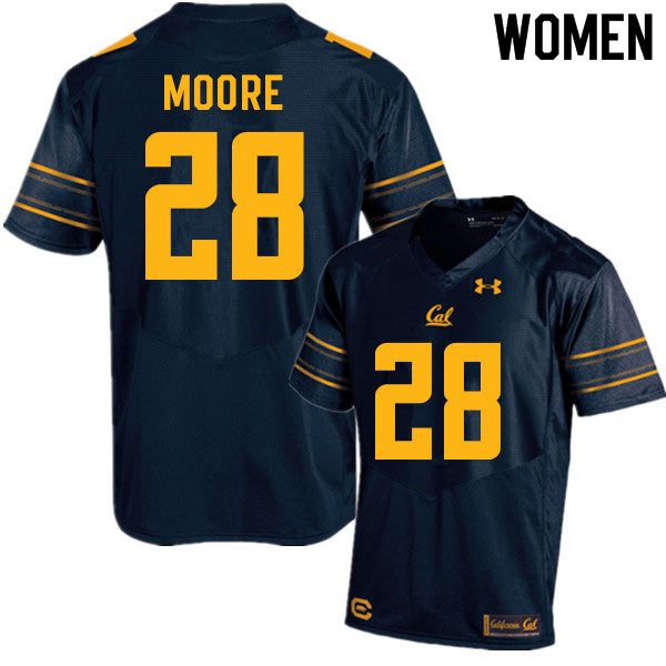 Women #28 Damien Moore Cal Bears College Football Jerseys Sale-Navy - Click Image to Close